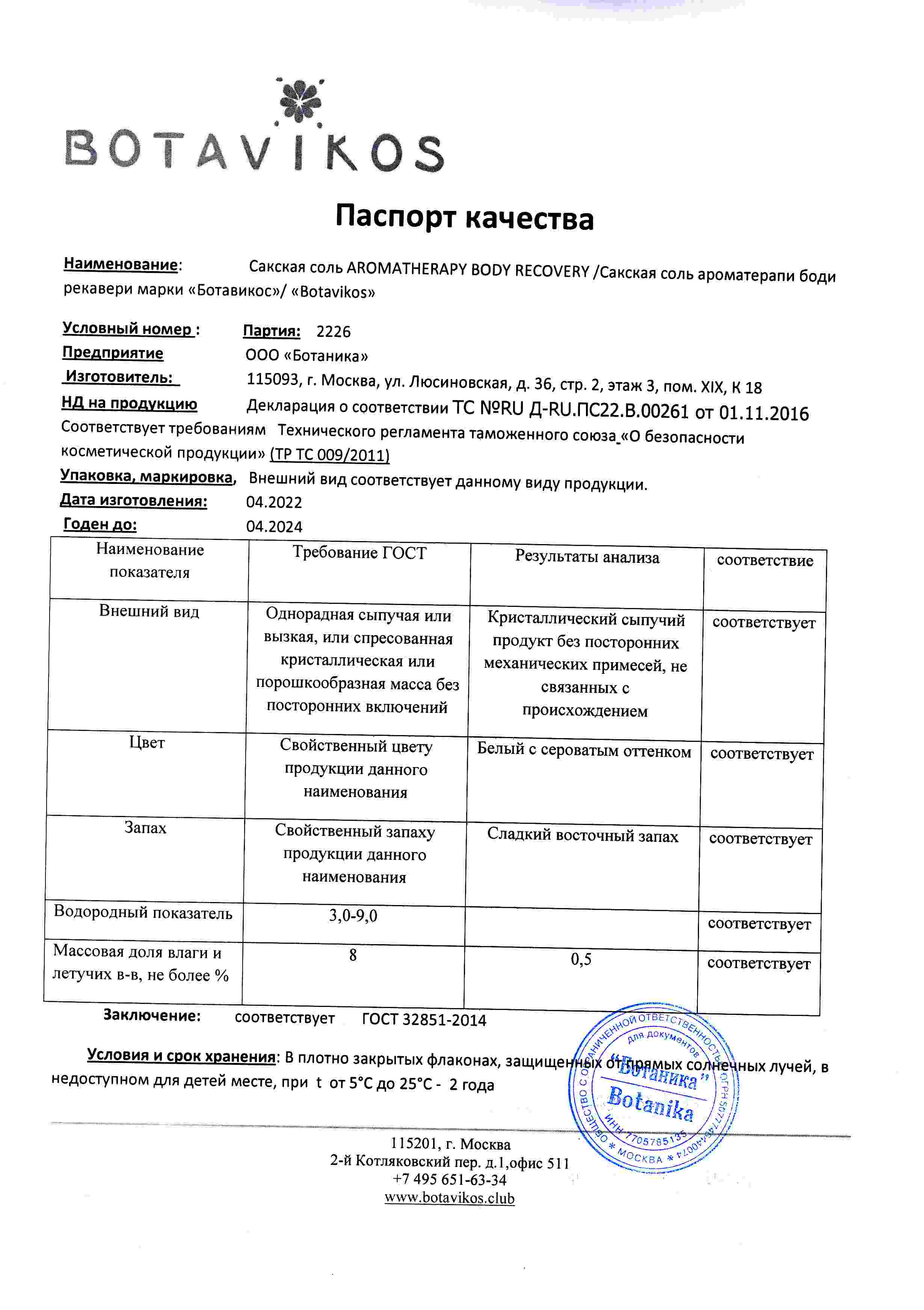 Паспорт №042022